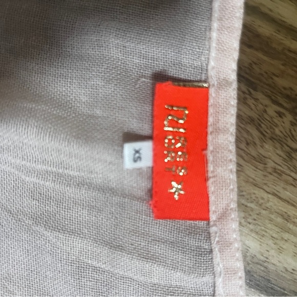 River Island Cream, Grey and Peach Tunic with Tie Front - Picture 2 of 9